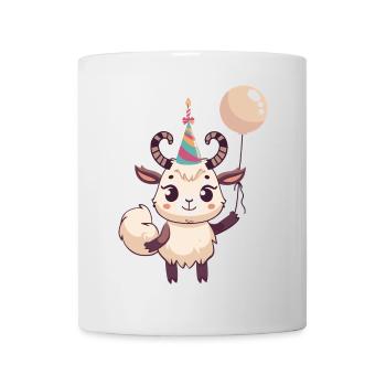 Mountain Goat Birthday Comic Cute - Mug - white - Front