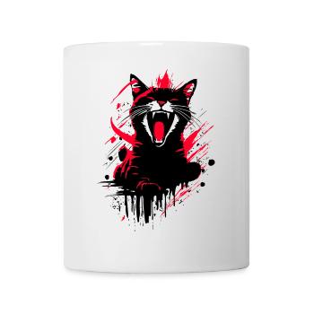 Cat Wildcat Street Art - Mug - white - Front