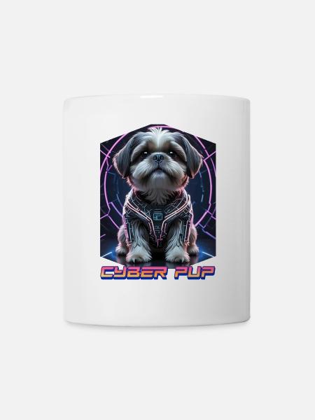 Cyber Pup Shih Tzu Dog - Mug - white