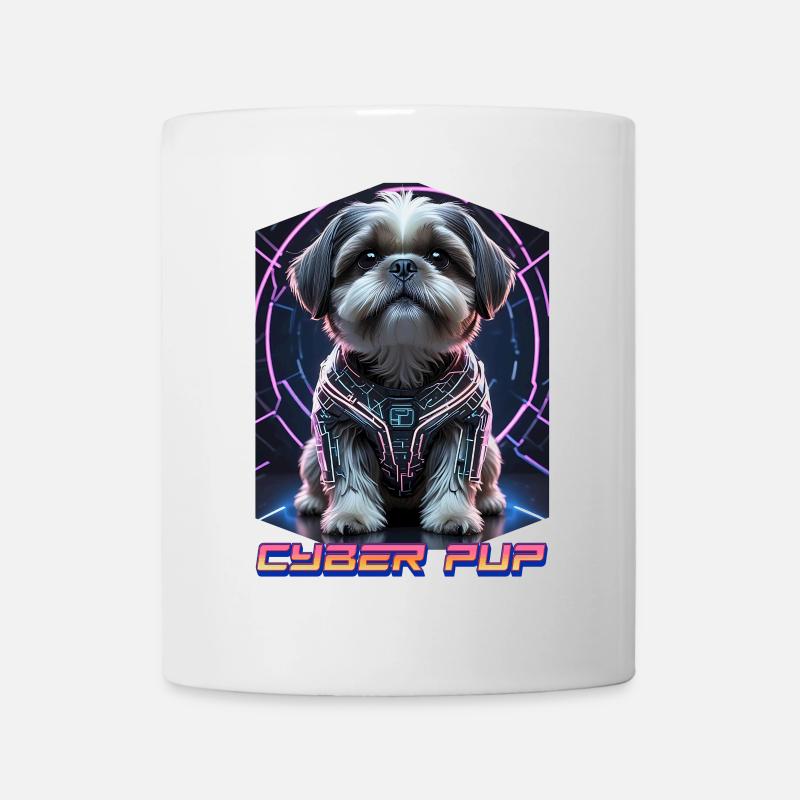 Cyber Pup Shih Tzu Dog - Mug - white