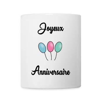 ALLES GUTE ZUM GEBURTSTAG. ALLES GUTE ZUM GEBURTSTAG. JAHRESTAG. - Tasse - Weiß - Vorne