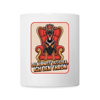 Doberman You Take The Sofa I Take The Throne Dog - Mug - white - Front