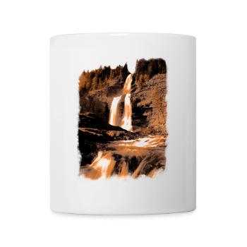 Natural waterfall in earth tones - Mug - white - Front