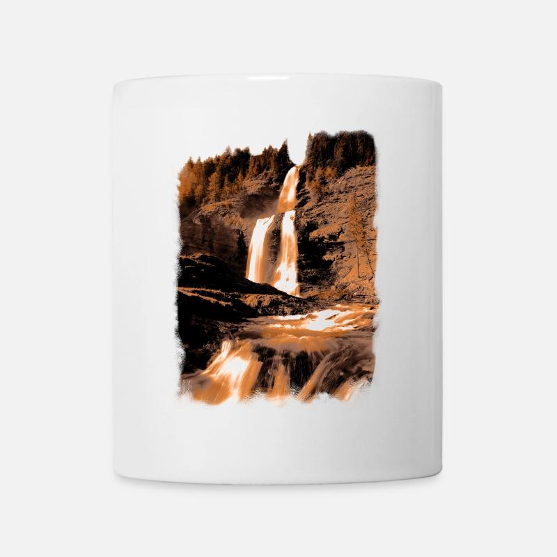 Natural waterfall in earth tones - Mug - white