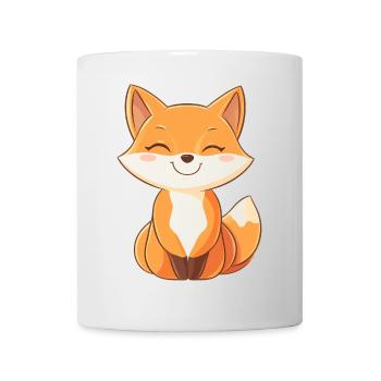 Renard mignon et heureux dans le style dessin animé - Mug blanc - blanc - Devant