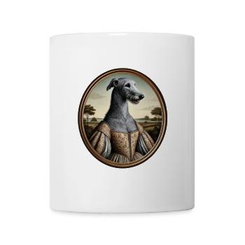 Portrait de l’Irish Wolfhound Amber - Mug blanc - blanc - Devant