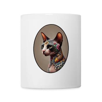 Chat Sphynx Tatoué - Mug blanc - blanc - Devant