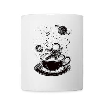 Planeten und Kaffee rund um den Astronaut - Tasse - Weiß - Vorne