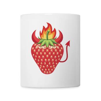 Teuflische Erdbeere - Tasse - Weiß - Vorne