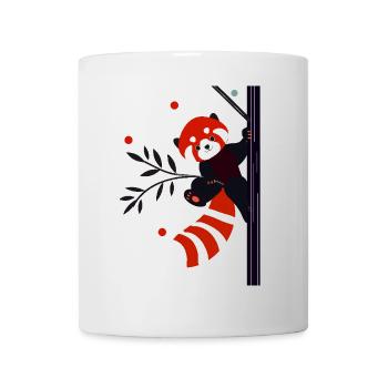 Panda roux heureux dans la jungle - Mug blanc - blanc - Devant