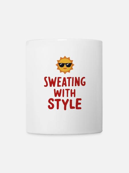 Sweating with Style - Tasse - Weiß