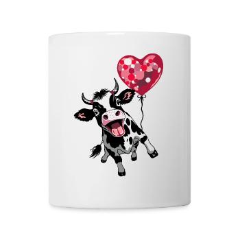 Lustiger Kuh-Kulturschock mit Herz - Tasse - Weiß - Vorne