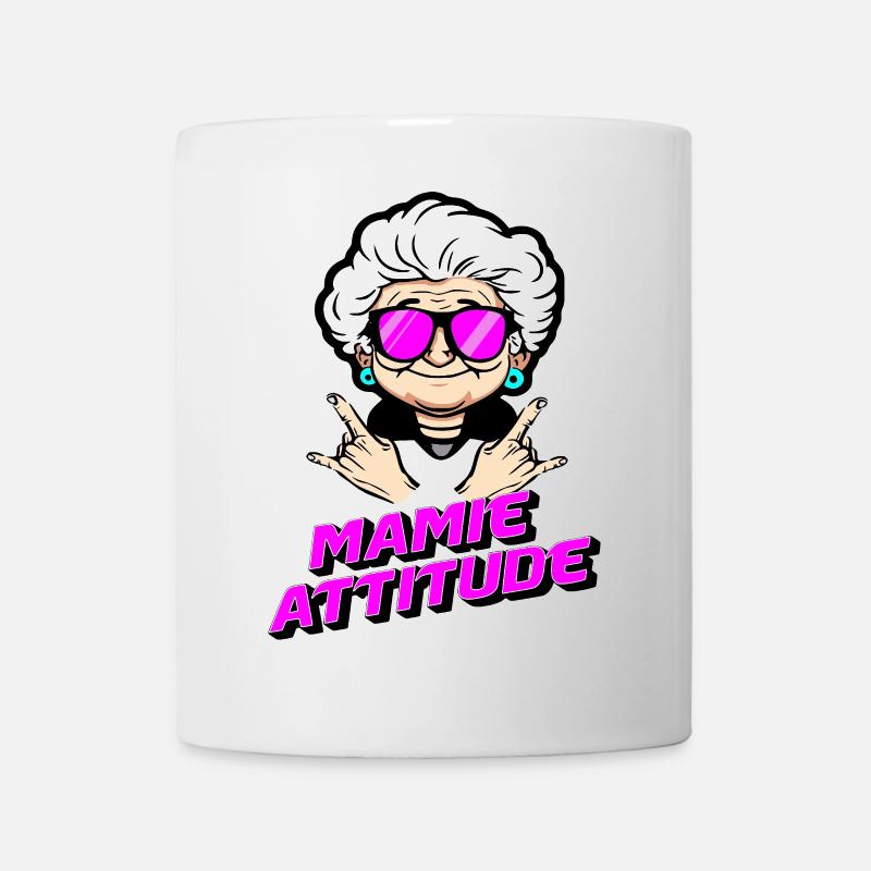 Mamie attitude - Mug blanc - blanc