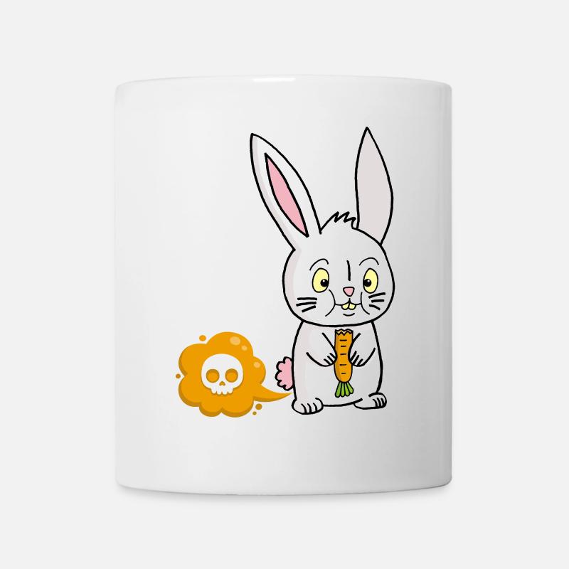 Lapin blanc et pet à la carotte - Mug blanc - blanc