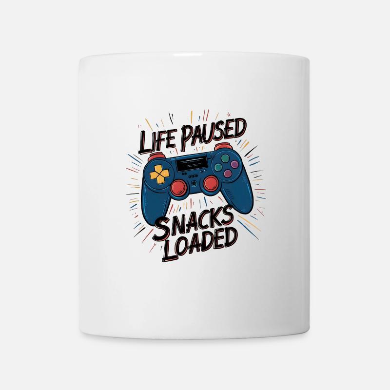 Life Paused, Snacks Loaded - Mug - white