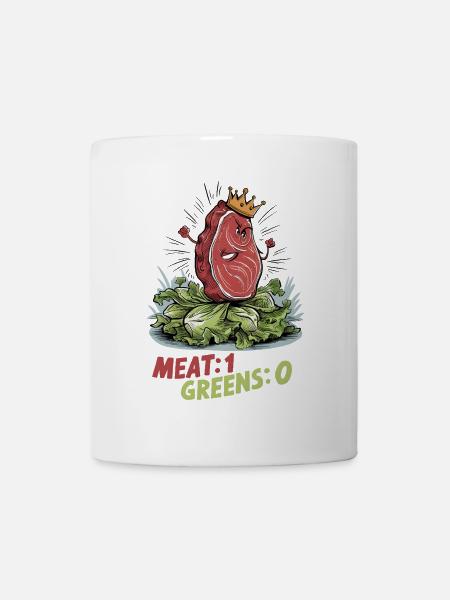 Meat 1, Greens 0 - Mug - white
