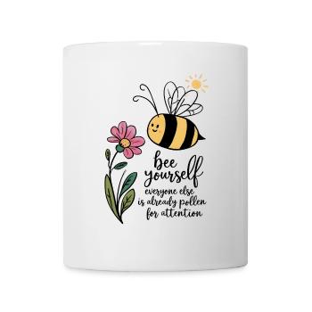 Abeille vous-même - Mug blanc - blanc - Devant