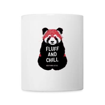 Fluff and Chill – Style panda roux - Mug blanc - blanc - Devant