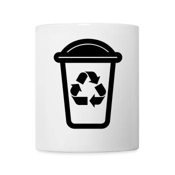 Mülltonne - Tasse - Weiß - Vorne