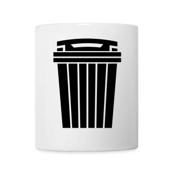 Mülltonne - Tasse - Weiß - Vorne