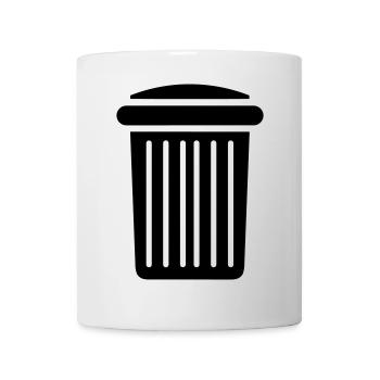 Mülltonne - Tasse - Weiß - Vorne