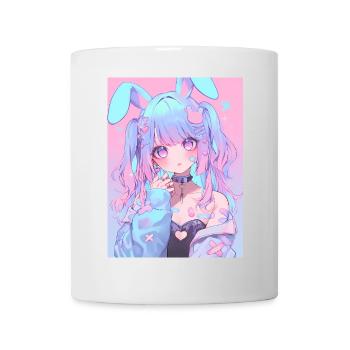 Hase Bunny Girl Anime Manga Pastel Goth Geschenk - Tasse - Weiß - Vorne