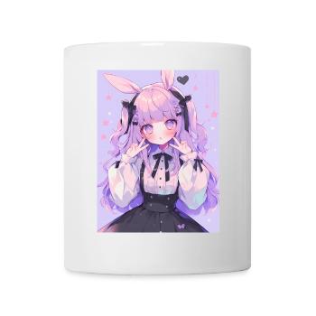 Hase Bunny Girl Anime Manga Pastel Goth Geschenk - Tasse - Weiß - Vorne