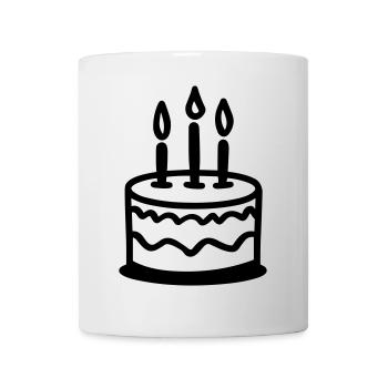 Gateau d'anniversaire - Mug blanc - blanc - Devant
