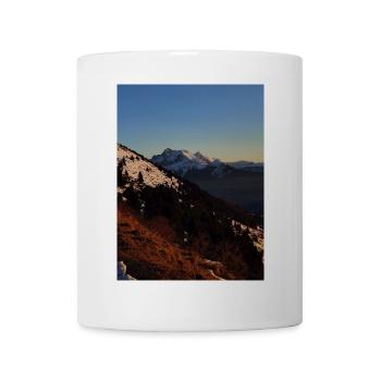 Sunset over snow-capped peaks - Mug - white - Front