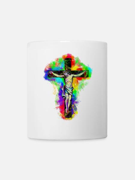 Croix de Jésus-Christ - Mug blanc - blanc