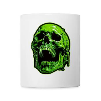 Grüner Vampirschädel - Tasse - Weiß - Vorne
