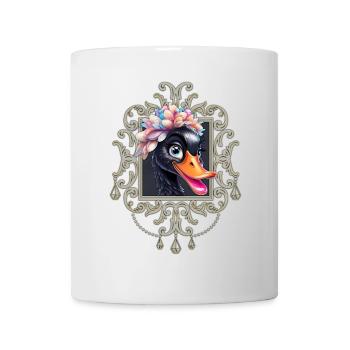 The happy swan, a blue-eyed charmer. - Mug - white - Front