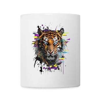 Tiger Gaze: Chromatische Symphonie - Tasse - Weiß - Vorne