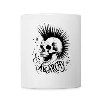 Anarchy Skull - Totenkopf, Punker - Tasse - Weiß - Vorne
