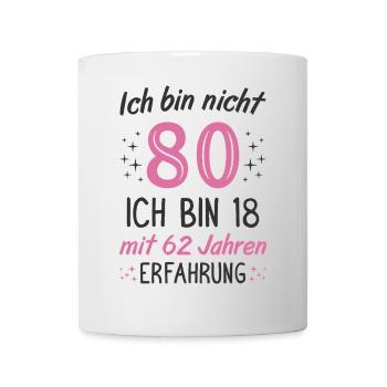 80. Geburtstag Lustig 80 Jahre Geburtstagsgeschenk - Tasse - Weiß - Vorne