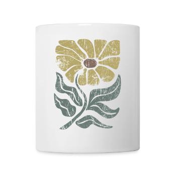 Blumen - Frühling - Sommer - Spruch - Tasse - Weiß - Vorne