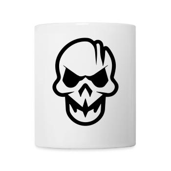Schädel - Tasse - Weiß - Vorne