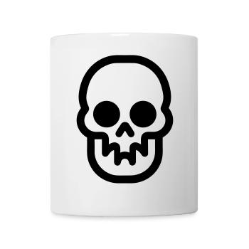 Schädel - Tasse - Weiß - Vorne