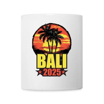 Bali 2025 Holiday Palm Trees Colorful - Mug - white - Front