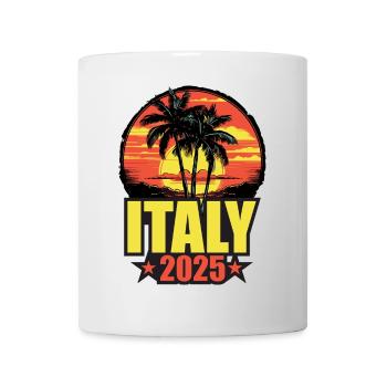 Italie 2025 Vacances Palmiers Coloré - Mug blanc - blanc - Devant