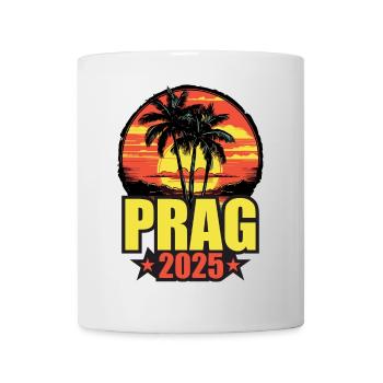 Prague 2025 Vacances Palmiers Coloré - Mug blanc - blanc - Devant