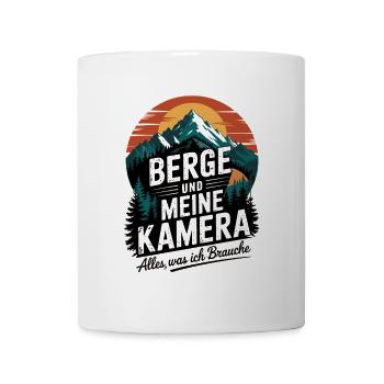 Kamera und Berge Landschaftsfotograf Naturfotograf - Tasse - Weiß - Vorne