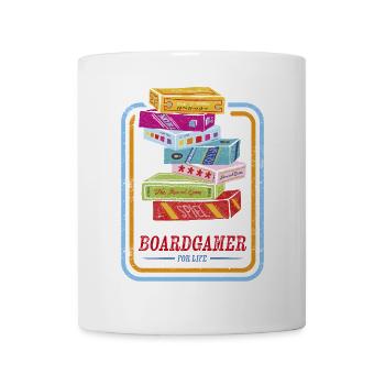 Retro Boardgamer for life - Mug - white - Front