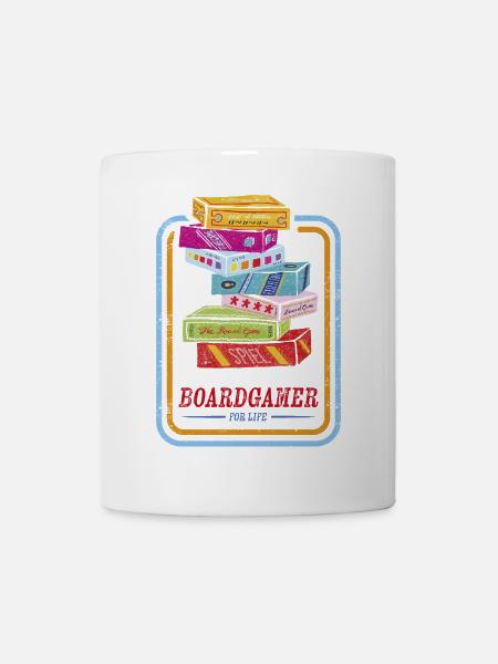 Retro Boardgamer for life - Tasse - Weiß