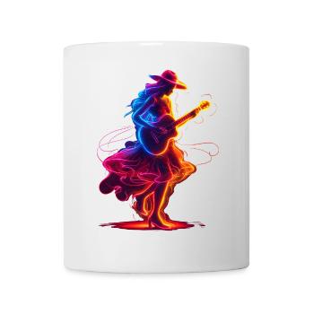 Guitariste Girl Synthwave - Mug blanc - blanc - Devant