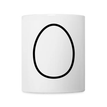 Osterei Kontur – Minimalistisches Osterdesign - Tasse - Weiß - Vorne