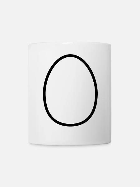 Easter Egg Contour – Minimalist Easter Design - Mug - white