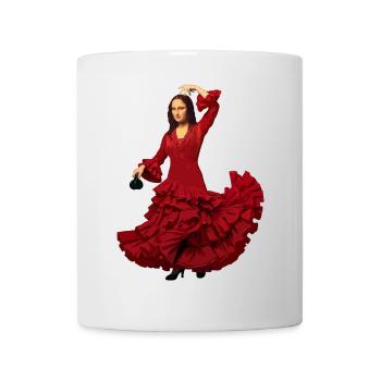 Mona Lisa (La Joconde) flamenco - Mug - white - Front