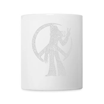 Flower Power Hippie Abstract mit Peacezeichen - Tasse - Weiß - Vorne