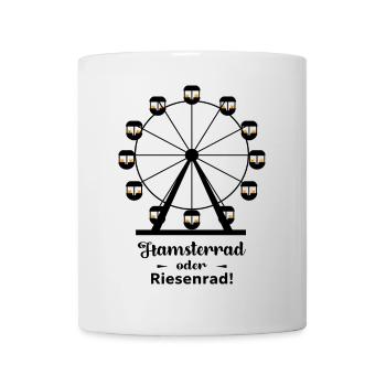 Hamster wheel or Ferris wheel - Mug - white - Front